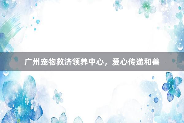 广州宠物救济领养中心，爱心传递和善