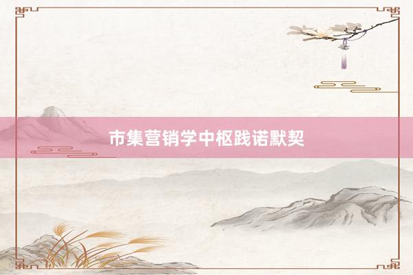 市集营销学中枢践诺默契